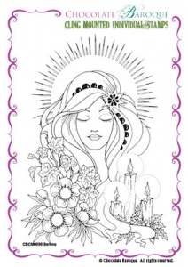 Serena cling mounted rubber stamp